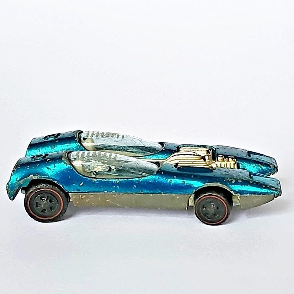 1969 Hot Wheels Redline Splittin' Image‎ Spectraflame Blue Diecast Car Vintage